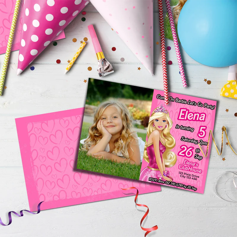barbie Birthday Decorations, Ken Party Supplies, Play Doll Themed, Barbie Movie Digital Template, Editable Barbie Image SVG PNG