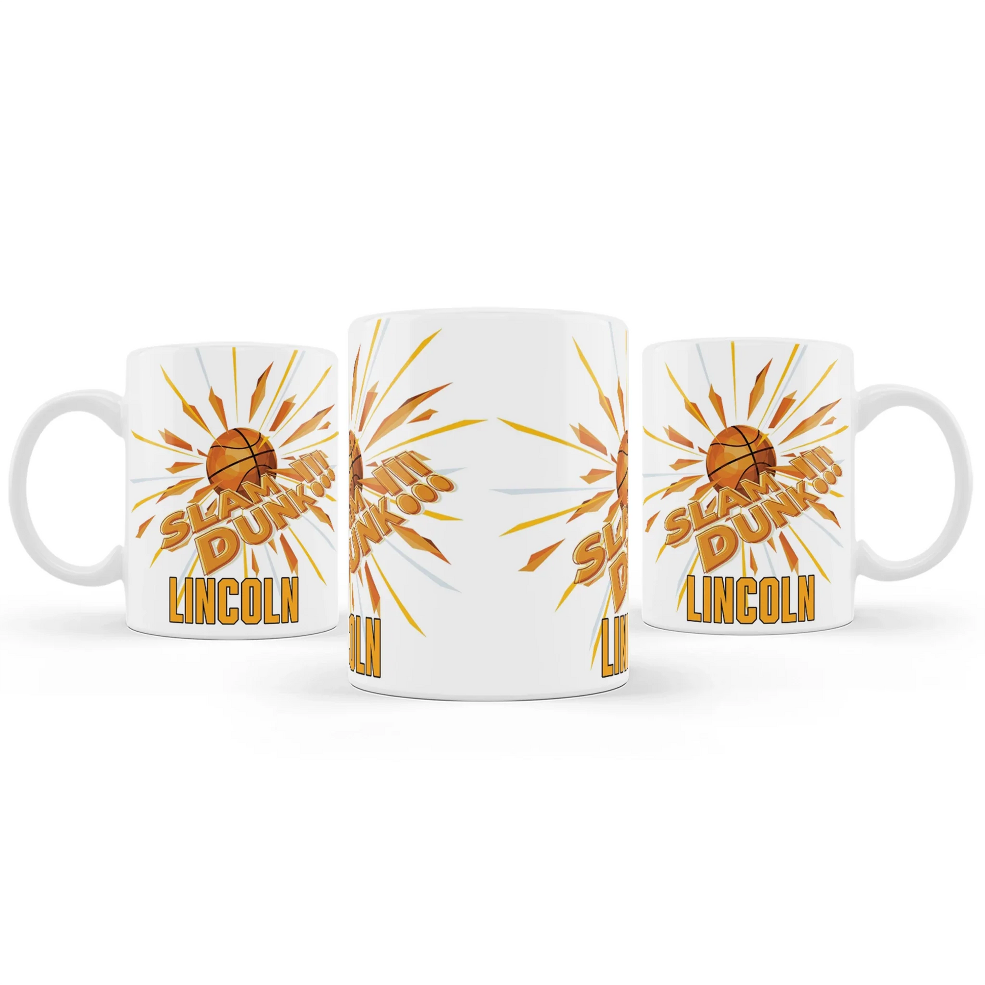 Basketball sublimation mug featuring custom designs for fans, perfect as gifts or party favors