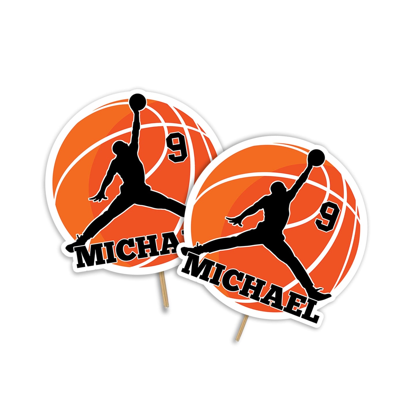 Air Jordan themed personalized cake toppers