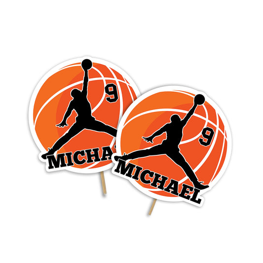 Air Jordan themed personalized cake toppers