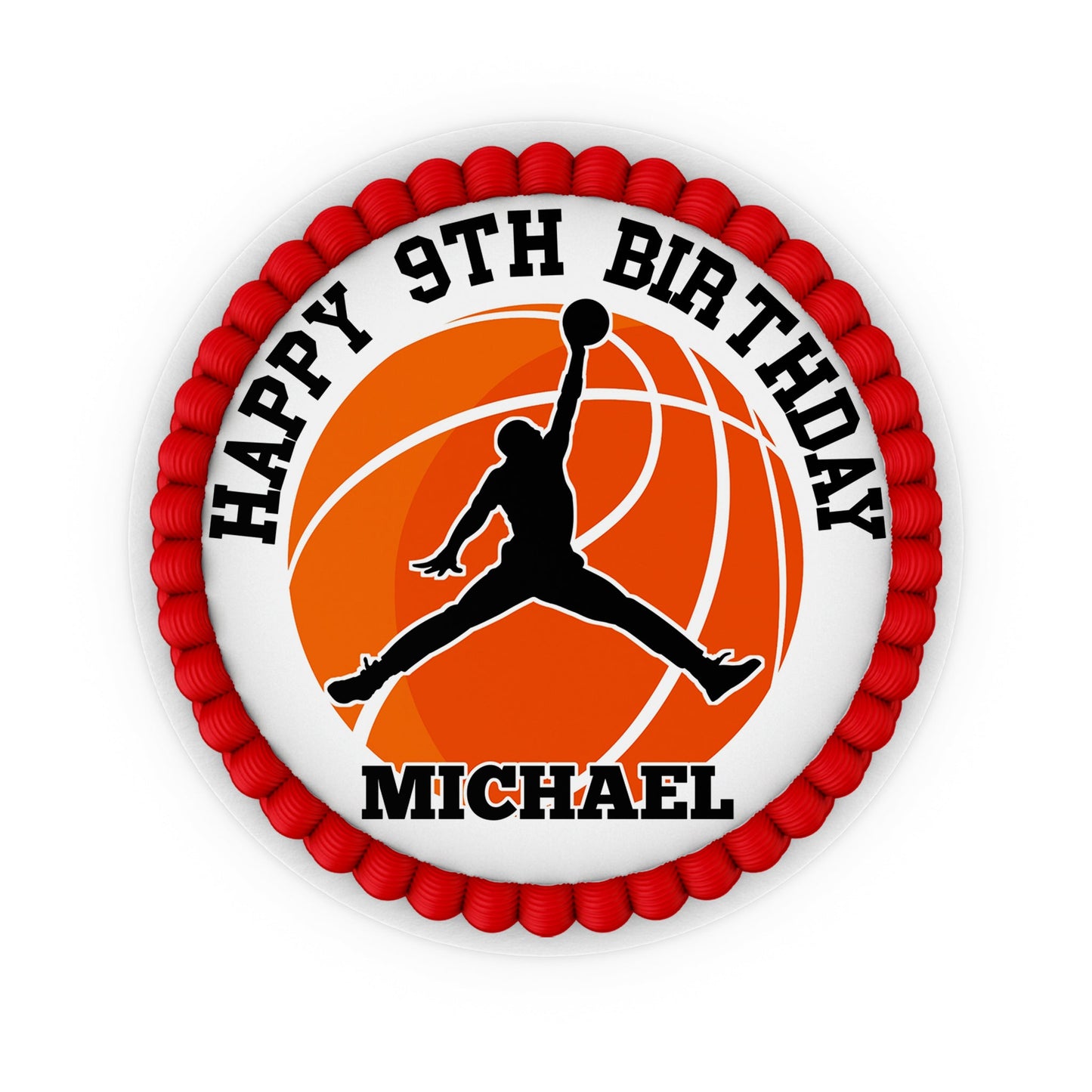 Edible icing cake images with Air Jordan design