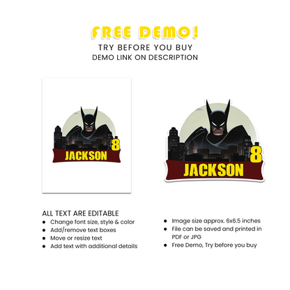 Batman Personalized Cake Toppers