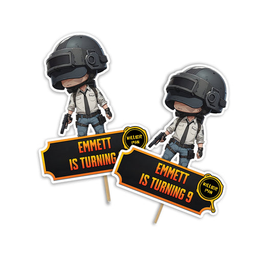 PUBG Personalized Cake Toppers