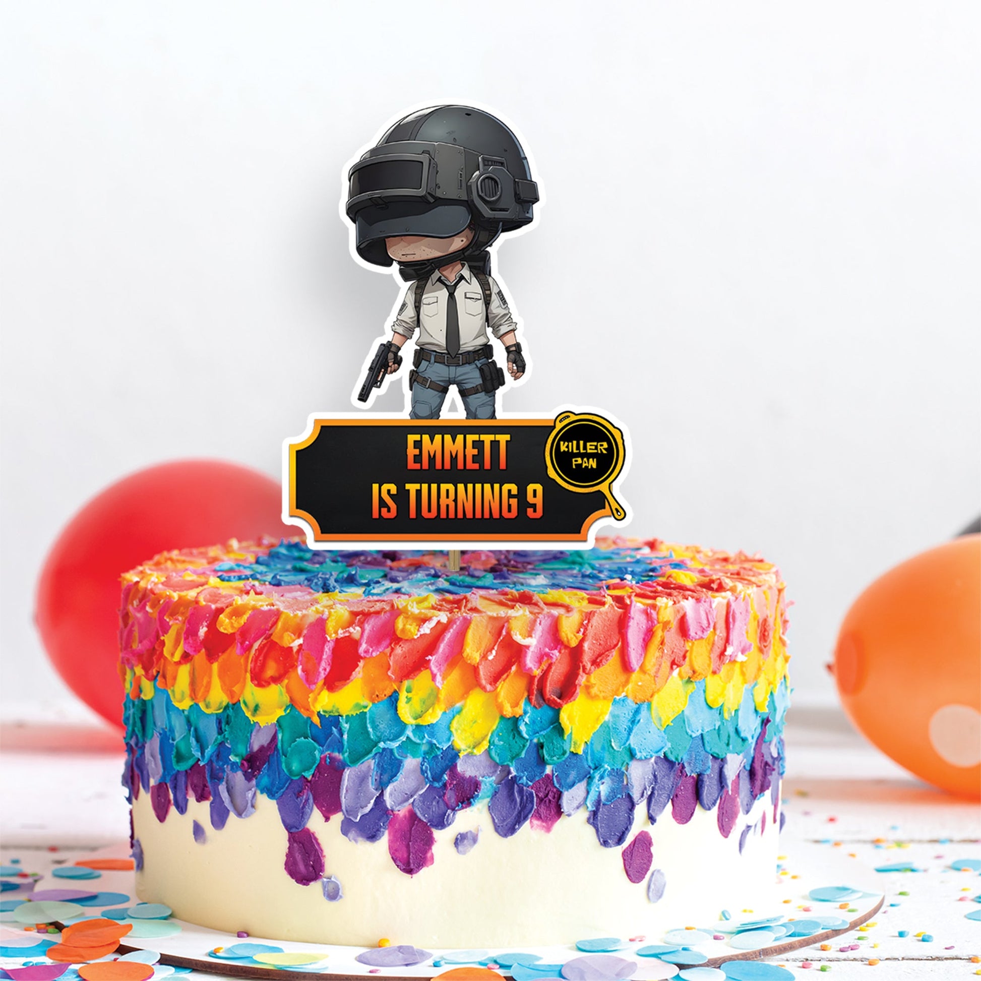 PUBG Birthday Decorations, PUBG Battle Royale Party Supplies, PUBG : Battlegrounds Themed, PUBG Digital Template, Editable PUBG Image SVG PNG