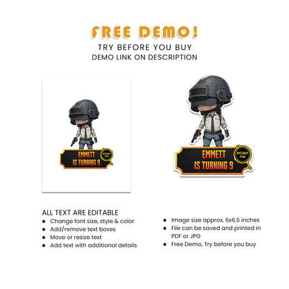 Custom PUBG Cake Toppers for Epic Battle Royale Celebrations - Level Up Your Party Game