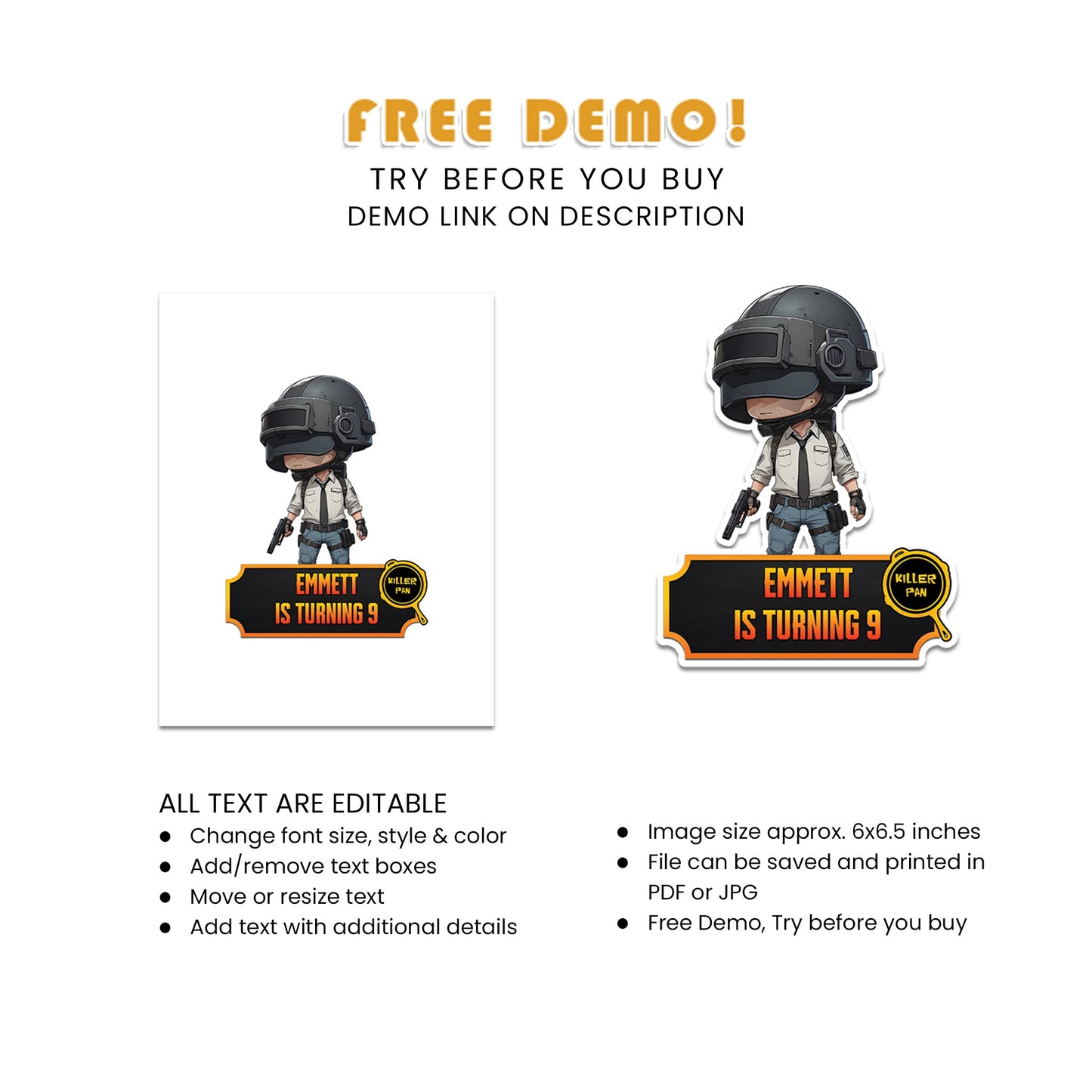 Custom PUBG Cake Toppers for Epic Battle Royale Celebrations - Level Up Your Party Game