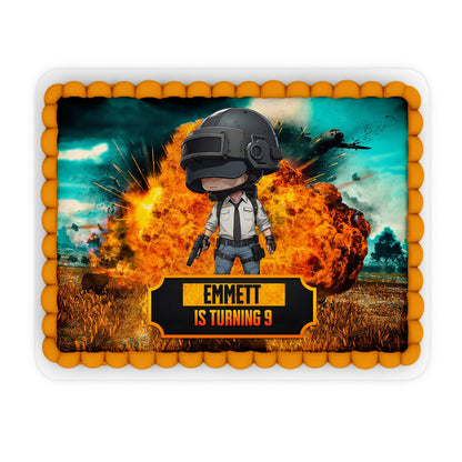 PUBG Personalized Edible Sheet Cake Images - Rectangle