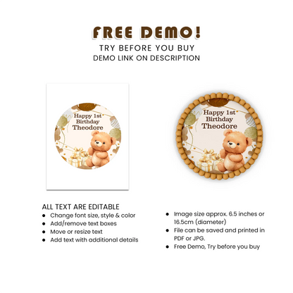 Bear Personalized Icing Sheet Cake Images