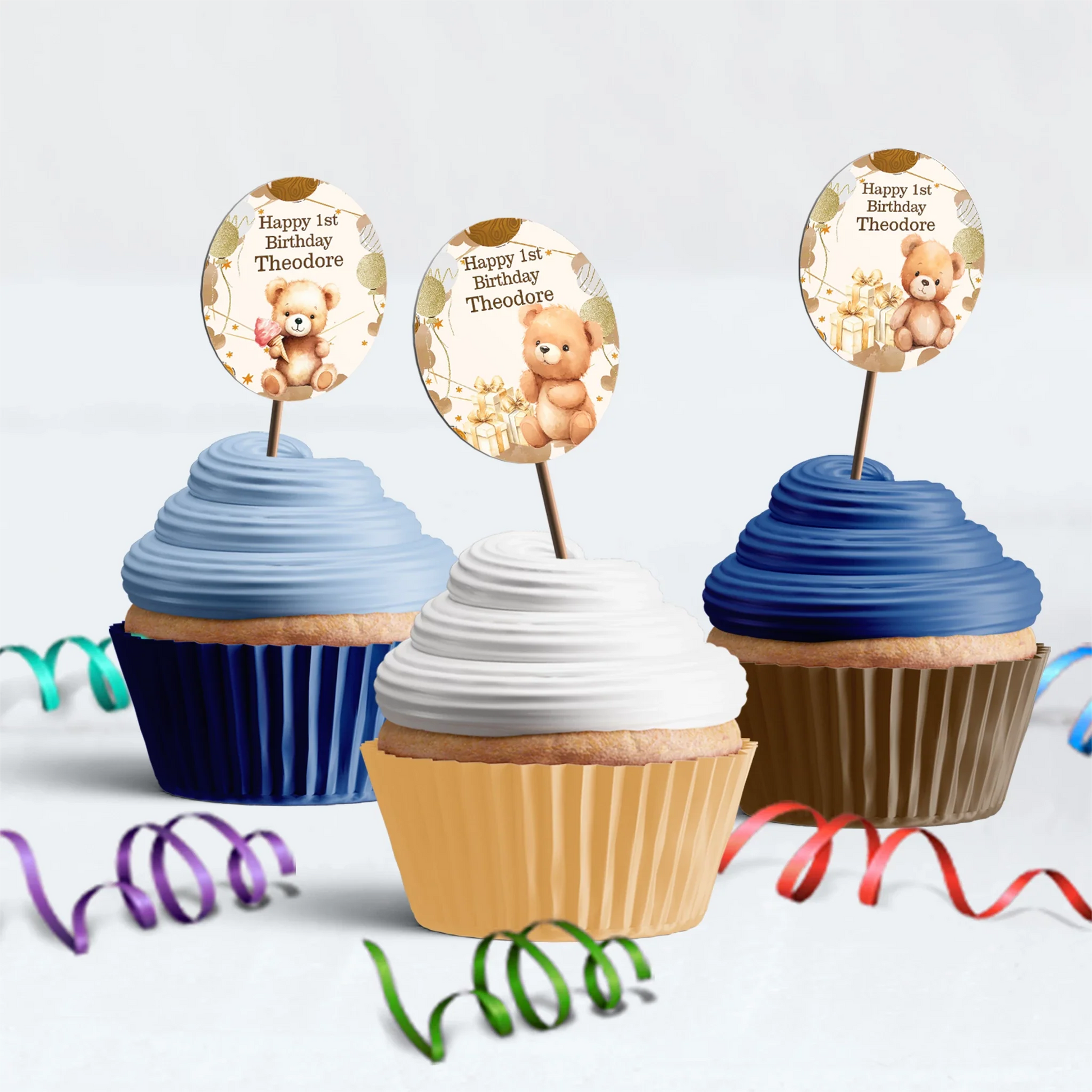 1st Birthday Birthday Decorations, Teddy Bear Party Supplies, Paddington Bear Themed, Bear doll toys Digital Template, Editable Bear Image SVG PNG