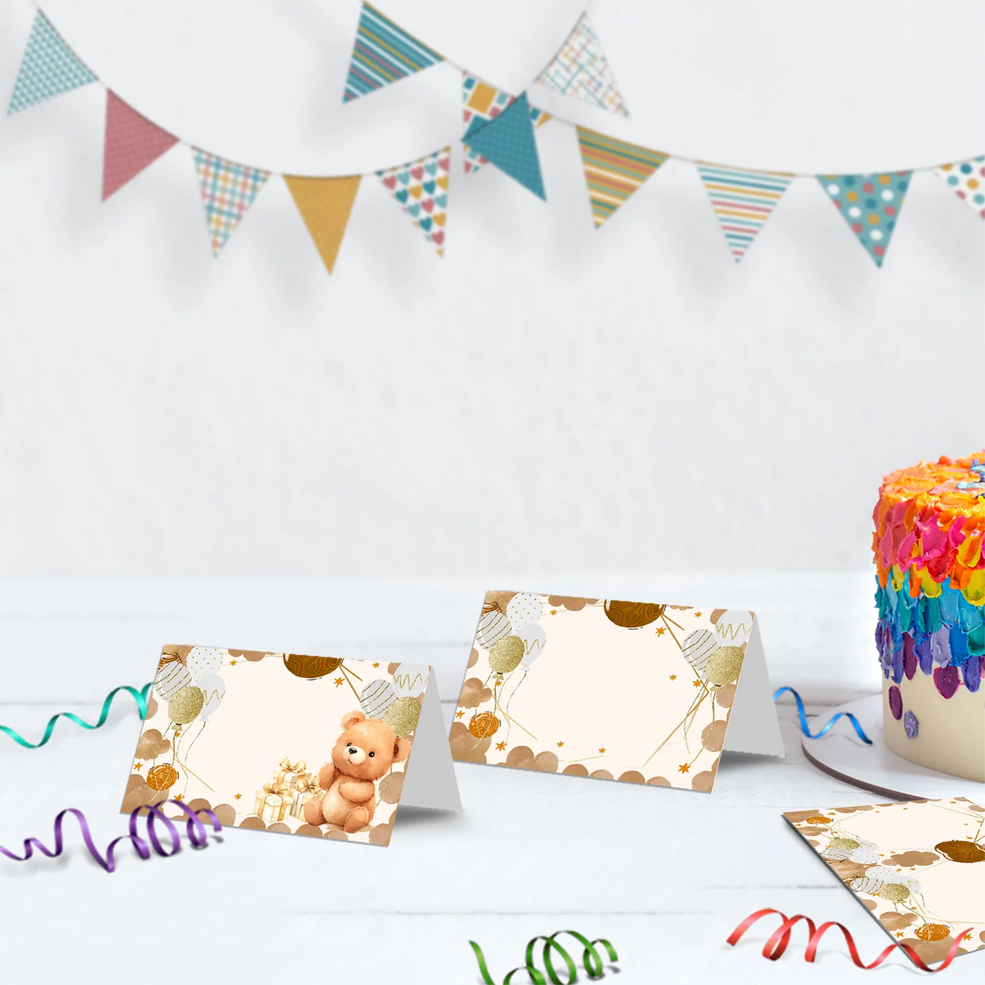 1st Birthday Birthday Decorations, Teddy Bear Party Supplies, Paddington Bear Themed, Bear doll toys Digital Template, Editable Bear Image SVG PNG