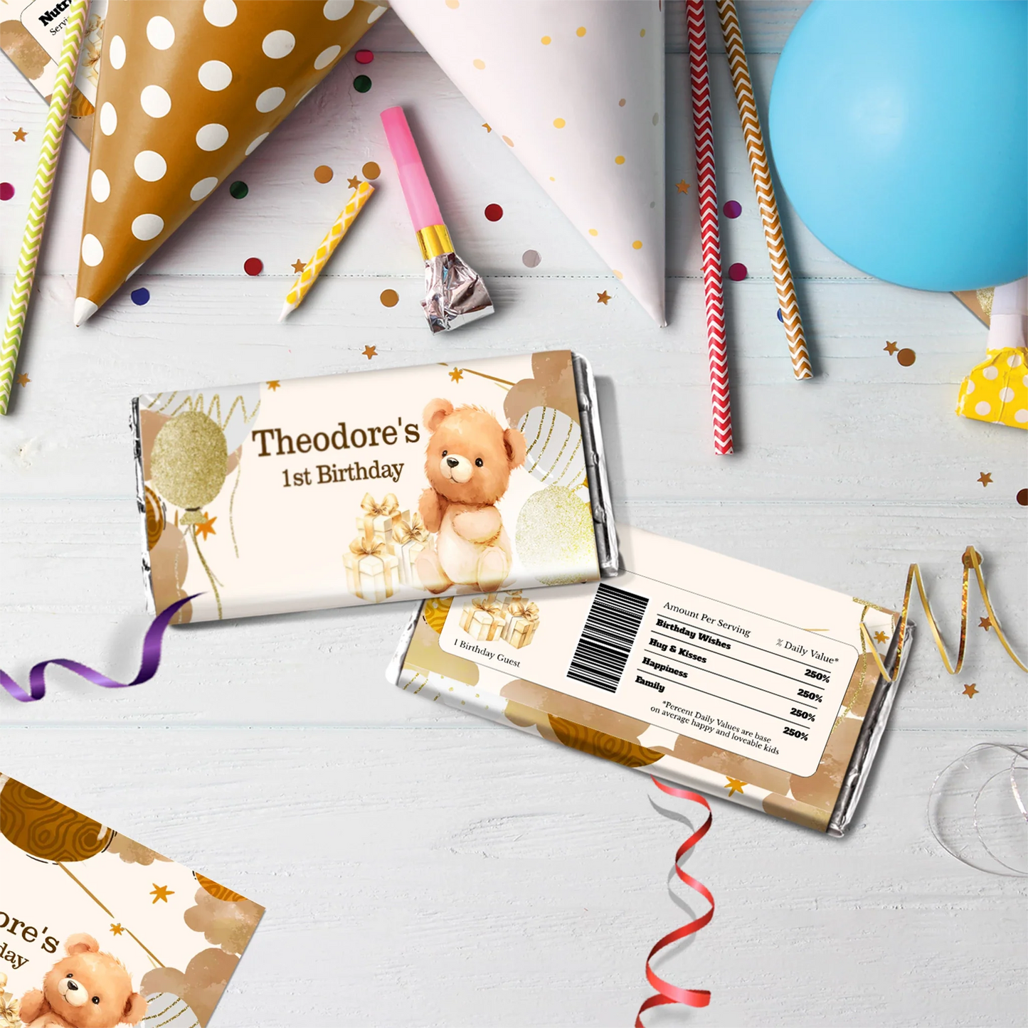 1st Birthday Birthday Decorations, Teddy Bear Party Supplies, Paddington Bear Themed, Bear doll toys Digital Template, Editable Bear Image SVG PNG