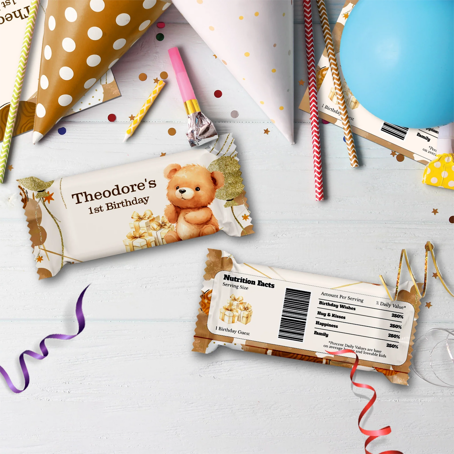 1st Birthday Birthday Decorations, Teddy Bear Party Supplies, Paddington Bear Themed, Bear doll toys Digital Template, Editable Bear Image SVG PNG