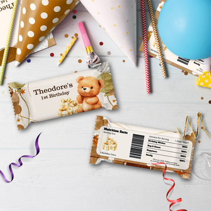 1st Birthday Birthday Decorations, Teddy Bear Party Supplies, Paddington Bear Themed, Bear doll toys Digital Template, Editable Bear Image SVG PNG