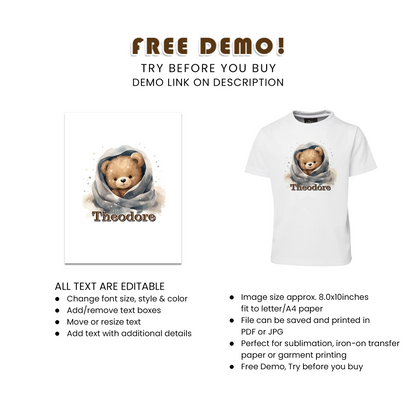 Bear Sublimation T-Shirt Printable