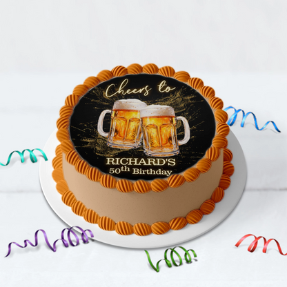 Beer Birthday Birthday Decorations, Adult Party Party Supplies, Mens Birthday Themed, 50th Birthday Digital Template, Editable Beer Adult Birthday Image SVG PNG