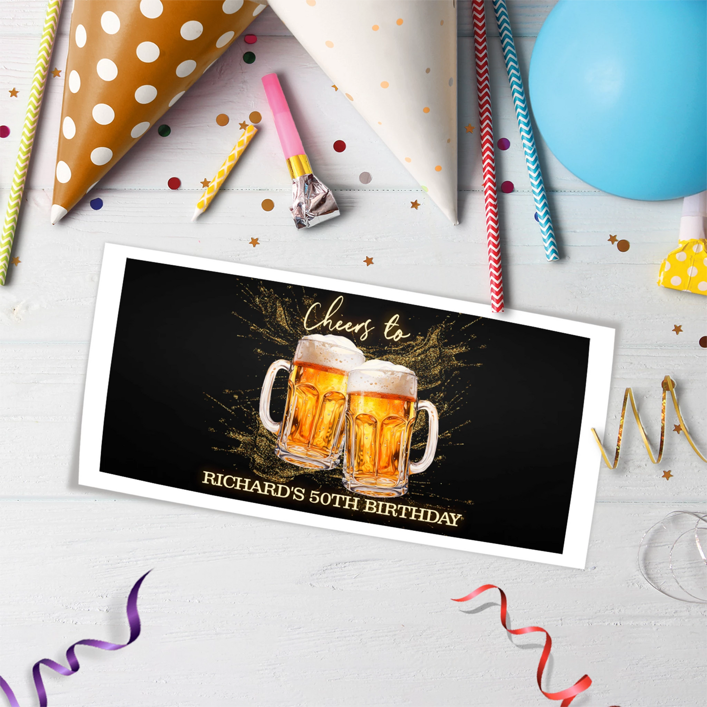 Beer Birthday Birthday Decorations, Adult Party Party Supplies, Mens Birthday Themed, 50th Birthday Digital Template, Editable Beer Adult Birthday Image SVG PNG