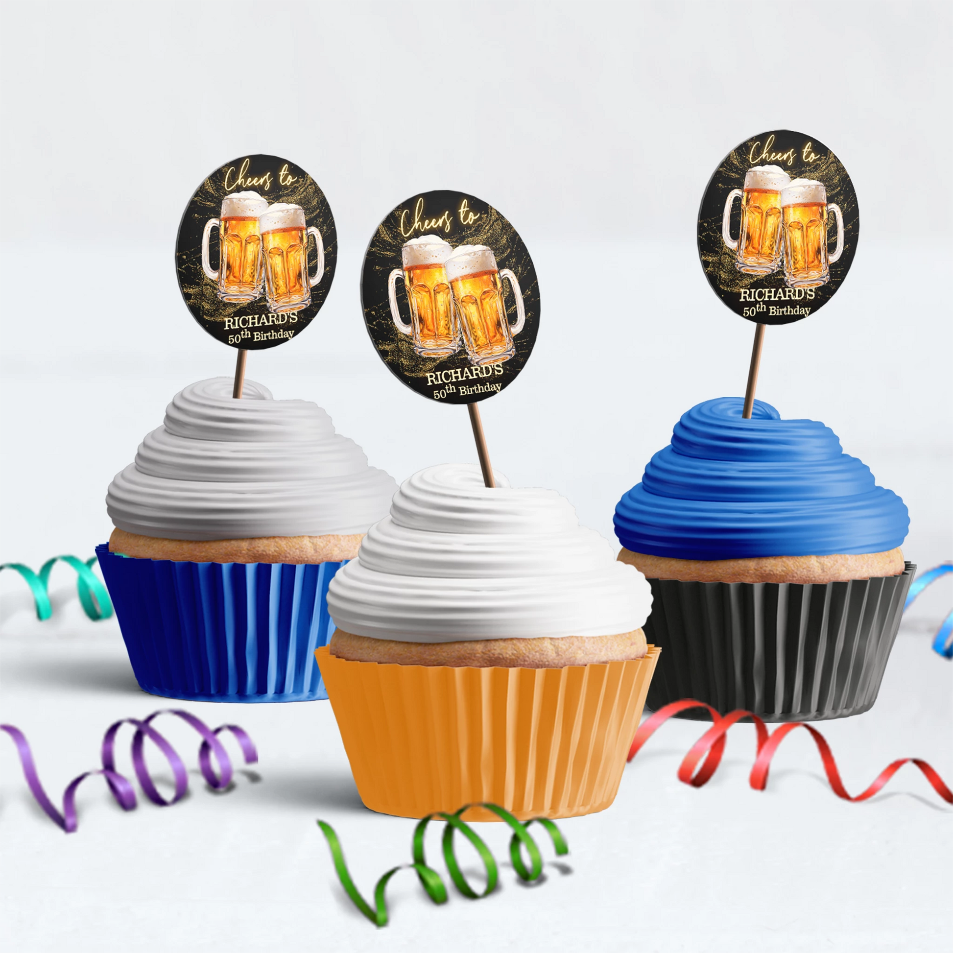 Beer Birthday Birthday Decorations, Adult Party Party Supplies, Mens Birthday Themed, 50th Birthday Digital Template, Editable Beer Adult Birthday Image SVG PNG