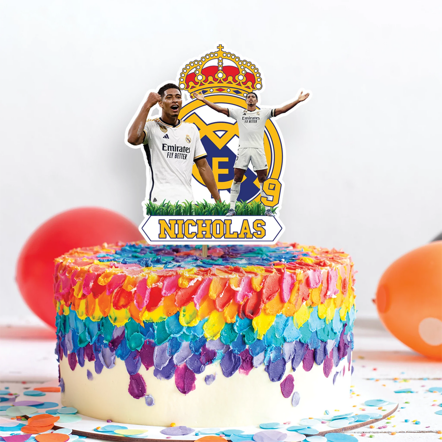 Jude Bellingham Birthday Decorations, Real Madrid FC Party Supplies, Bellingham Themed, Footbal Star Player Digital Template, Editable Jude Bellingham Image SVG PNG