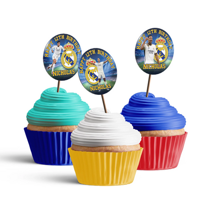 Jude Bellingham Personalized cupcake Toppers for Stylish Party Treats