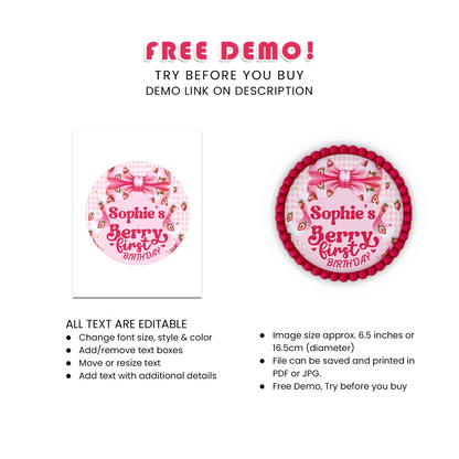 Berry Strawberry Personalized Icing Sheet Cake Images Edible Decor