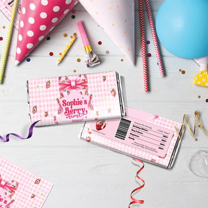 Strawberry Birthday Decorations, Girls Birthday Party Supplies, 1st Birthday Themed, Berry Digital Template, Editable Berry Strawberry Image SVG PNG
