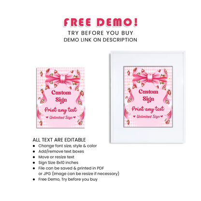 Berry Strawberry Custom Sign Berry Birthday Party Decor