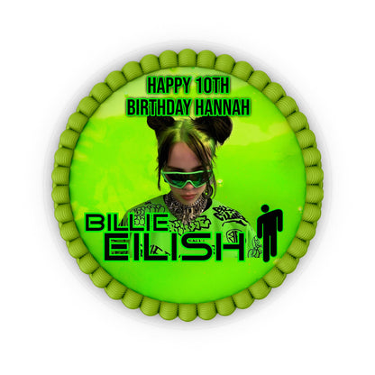 Billie Eilish Personalized Edible Icing Cake Images