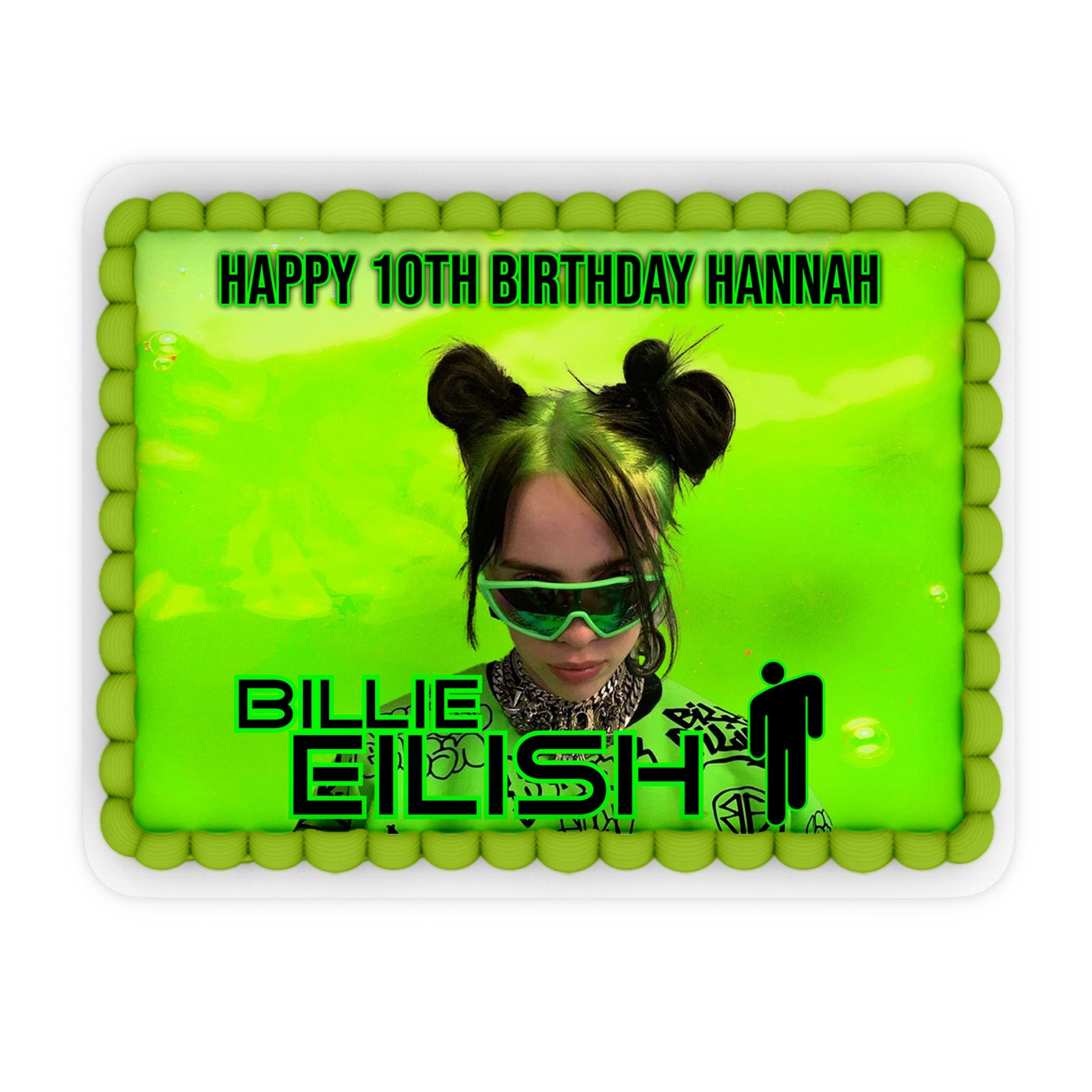 Billie Eilish Personalized Edible Sheet Cake Images