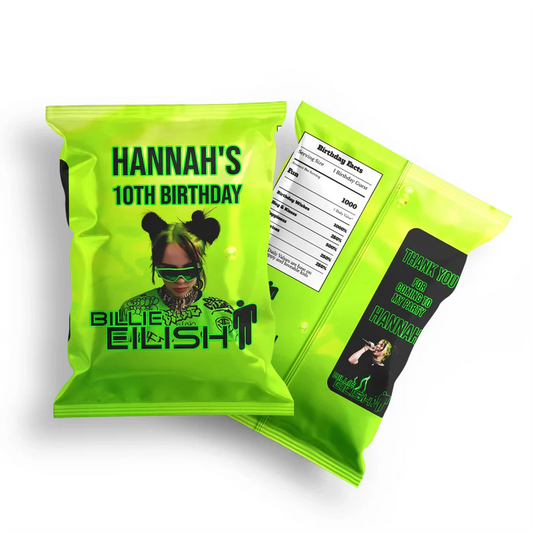 Billie Eilish Chips Bag Label