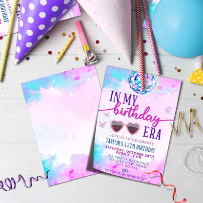 Taylor Swift Birthday Decorations, Eras Tour Party Supplies, Birthday Era Themed, Swifties Digital Template, Editable Birthday Era Image SVG PNG