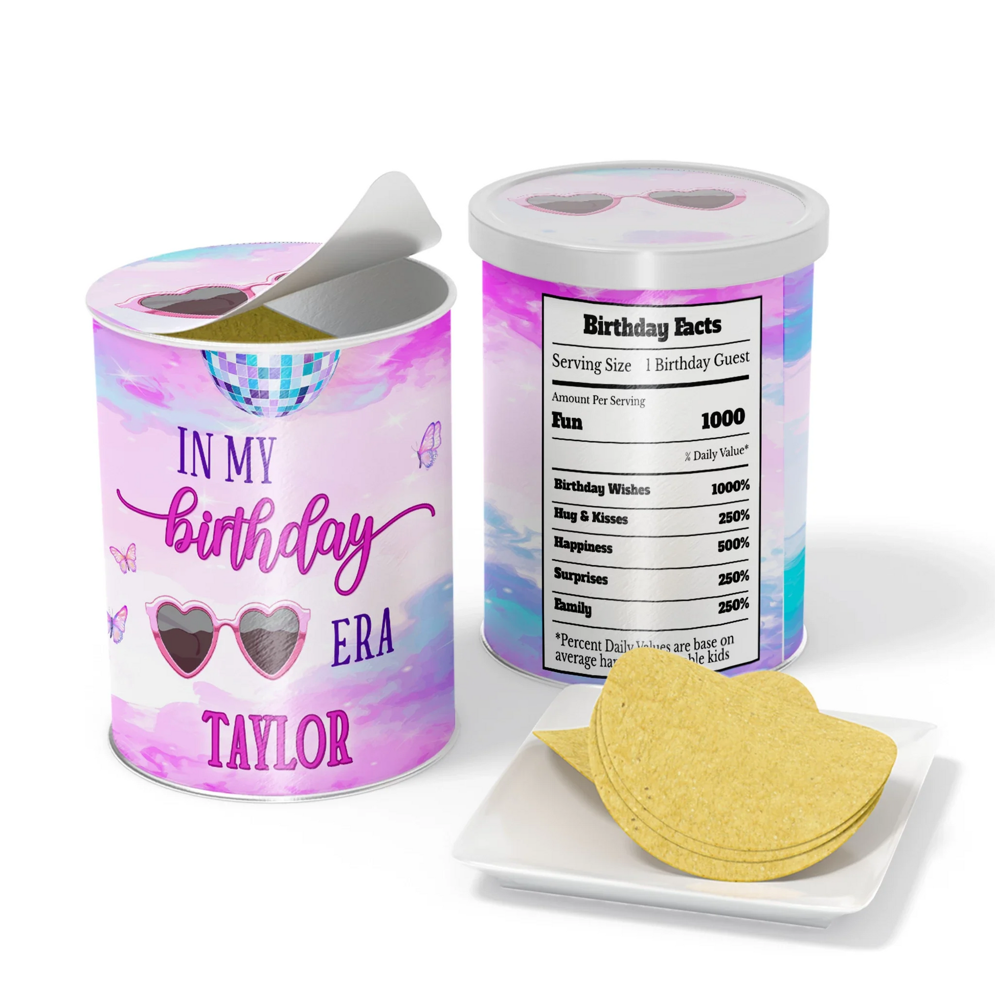 Eras Tour Taylor Swift Small Pringles Label for themed snack decorations