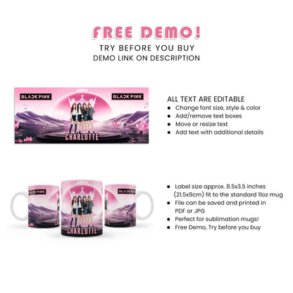 BlackPink Sublimation Mug - Personalized BlackPink Sublimation Mugs for Gifts & Keepsakes