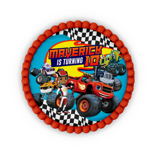 Blaze The Monster Machines personalized edible icing cake images