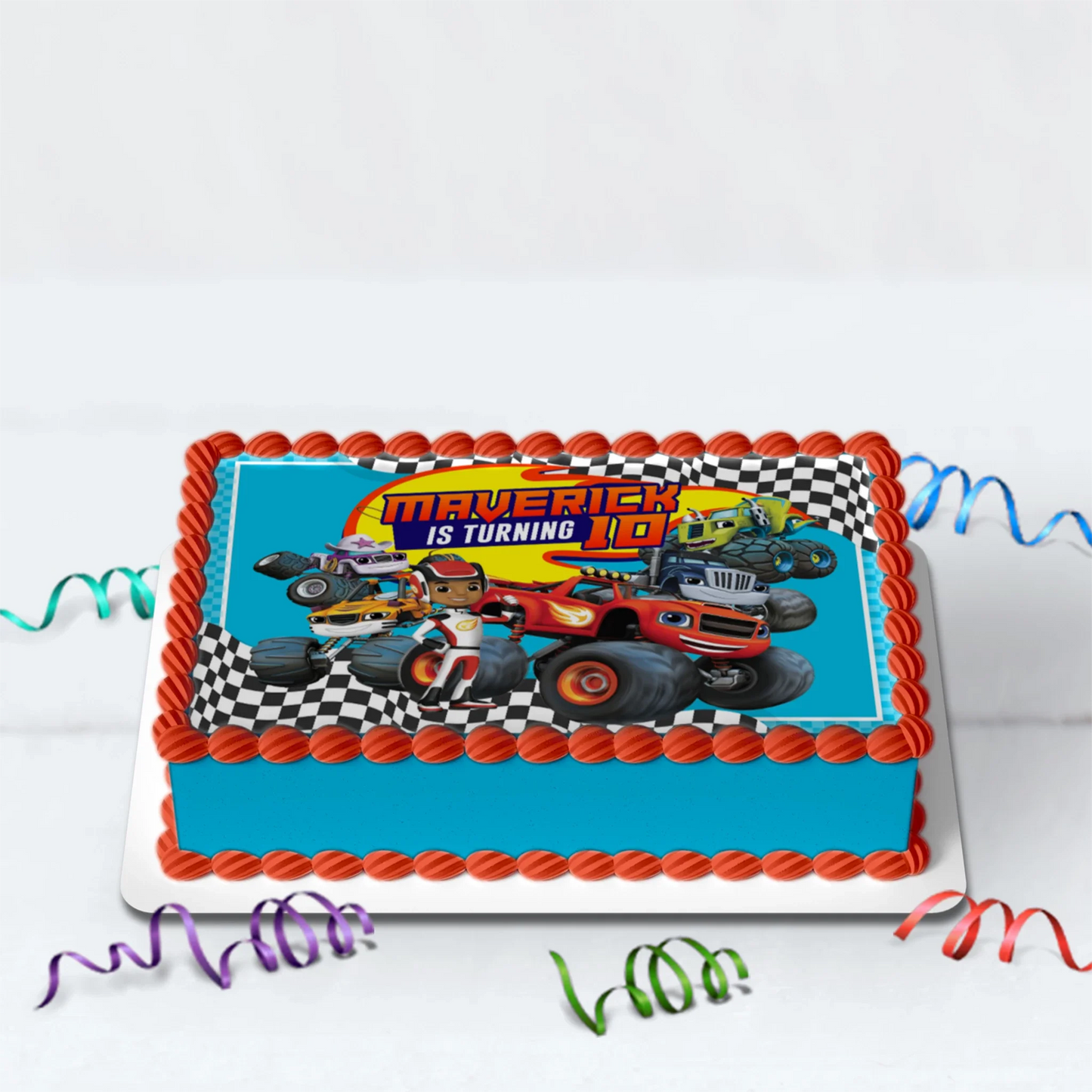 Blaze The Monster Machines Birthday Decorations, Monster Machines Races Party Supplies, Blaze vs Crusher Themed, Boy Birthay Themes Digital Template, Editable Blaze The Monster Machines Image SVG PNG