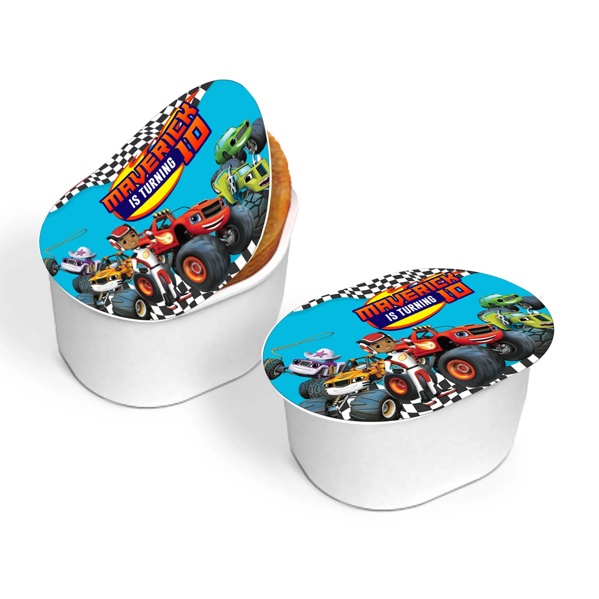 Blaze The Monster Machines mini Pringles label