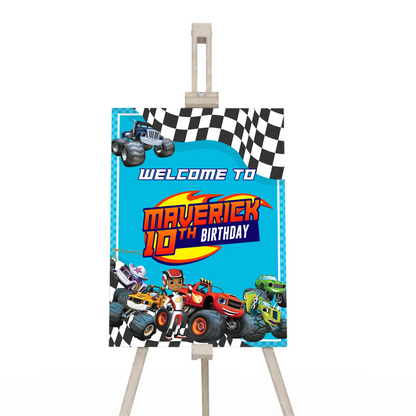 Blaze The Monster Machines welcome sign