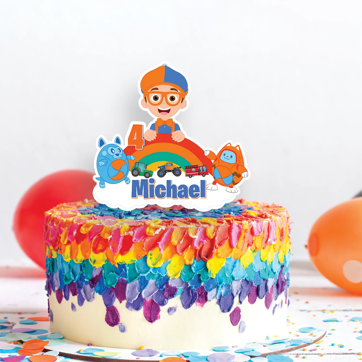 Educational theme Birthday Decorations, Blippi Party Supplies, Blippi Themed, TV Series Digital Template, Editable Blippi Image SVG PNG