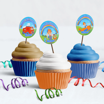 Educational theme Birthday Decorations, Blippi Party Supplies, Blippi Themed, TV Series Digital Template, Editable Blippi Image SVG PNG