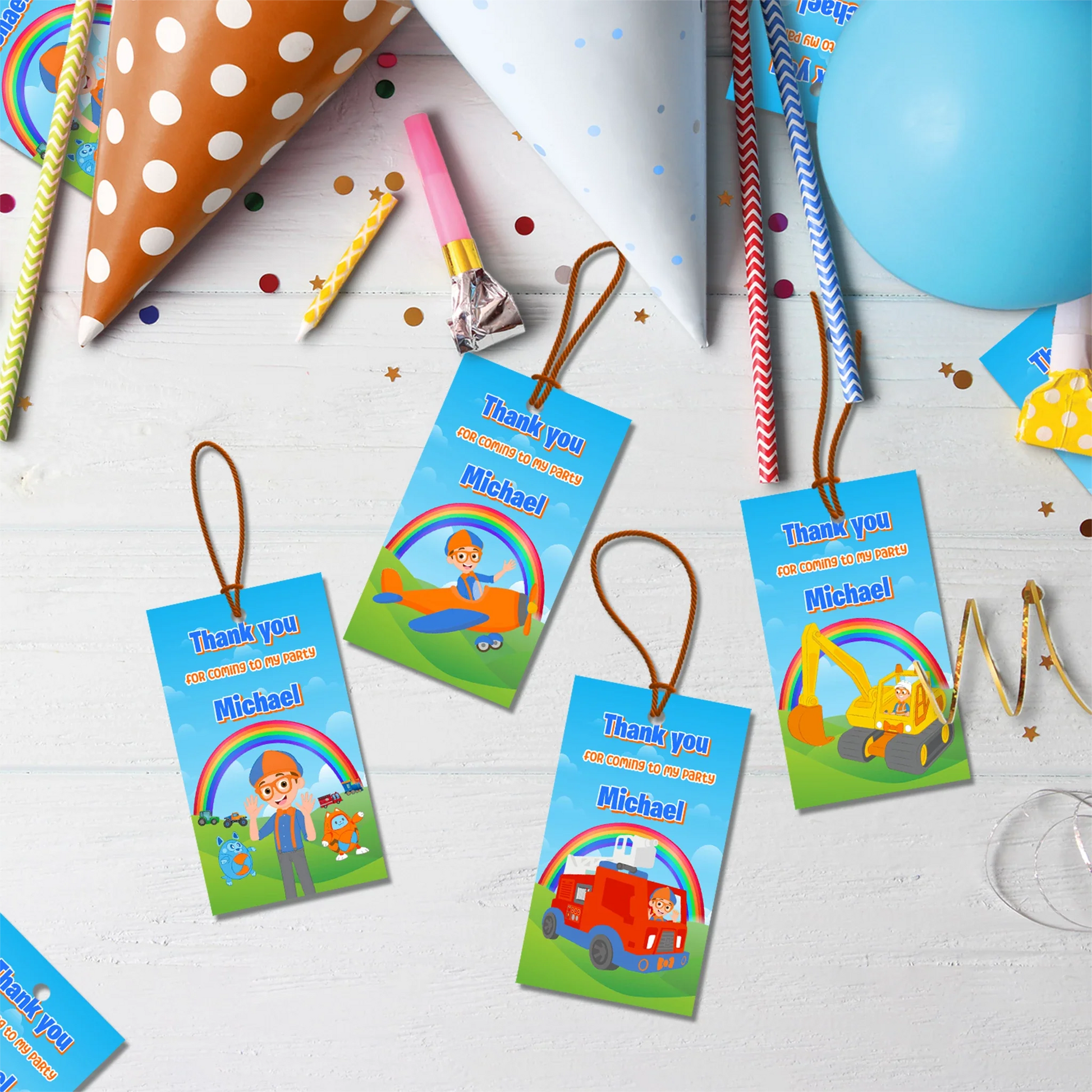 Educational theme Birthday Decorations, Blippi Party Supplies, Blippi Themed, TV Series Digital Template, Editable Blippi Image SVG PNG