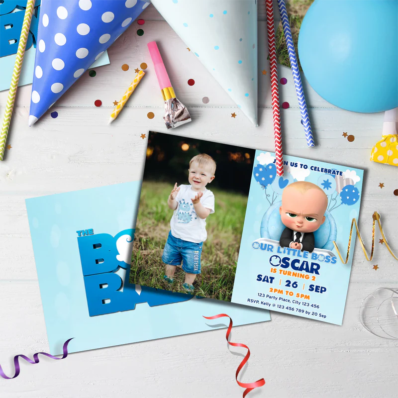 The Boss Baby Birthday Decorations, The Boss Baby Party Supplies, The Boss Baby Themed, The Boss Baby Digital Template, Editable The Boss Baby Image SVG PNG