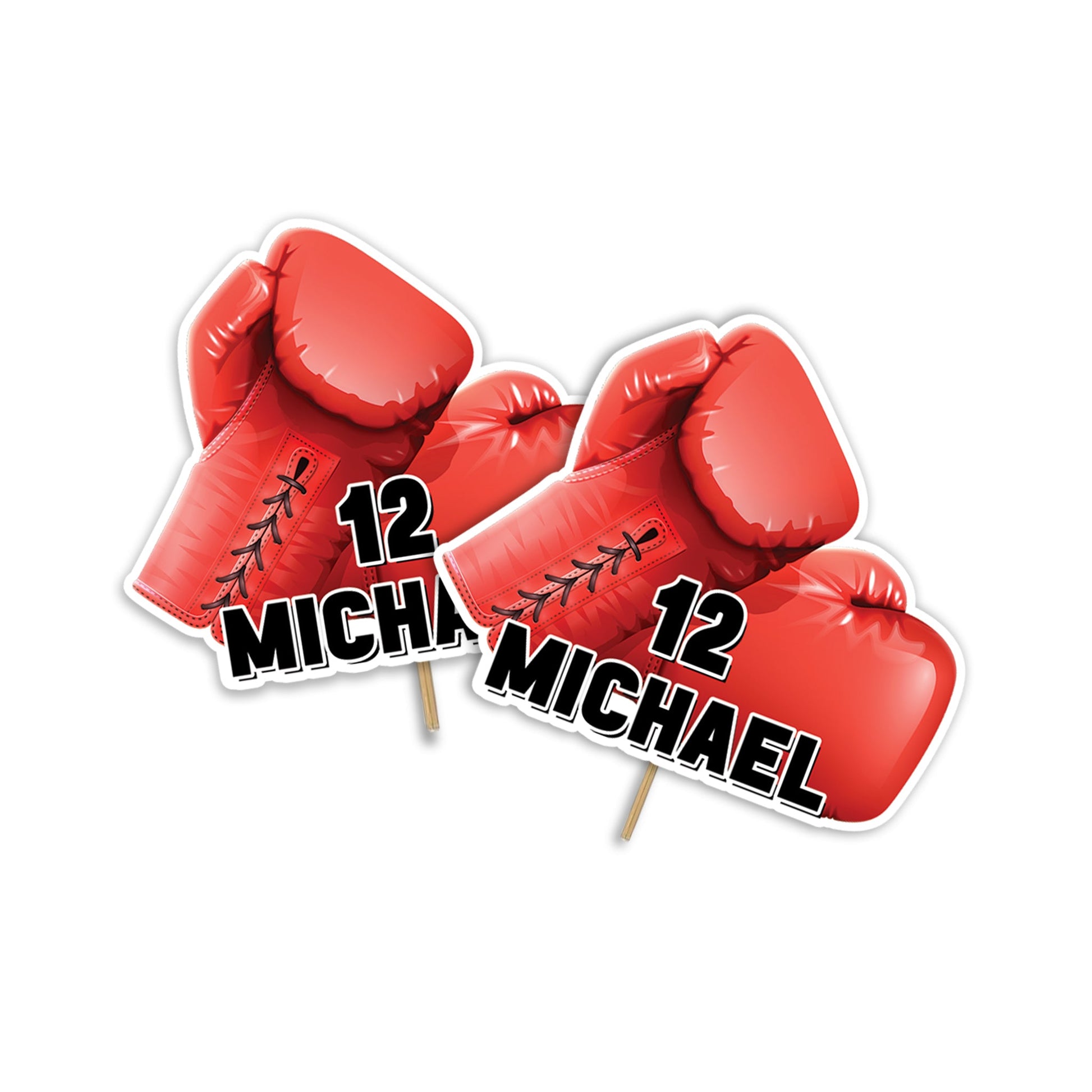 Personalized Boxing Cake Toppers