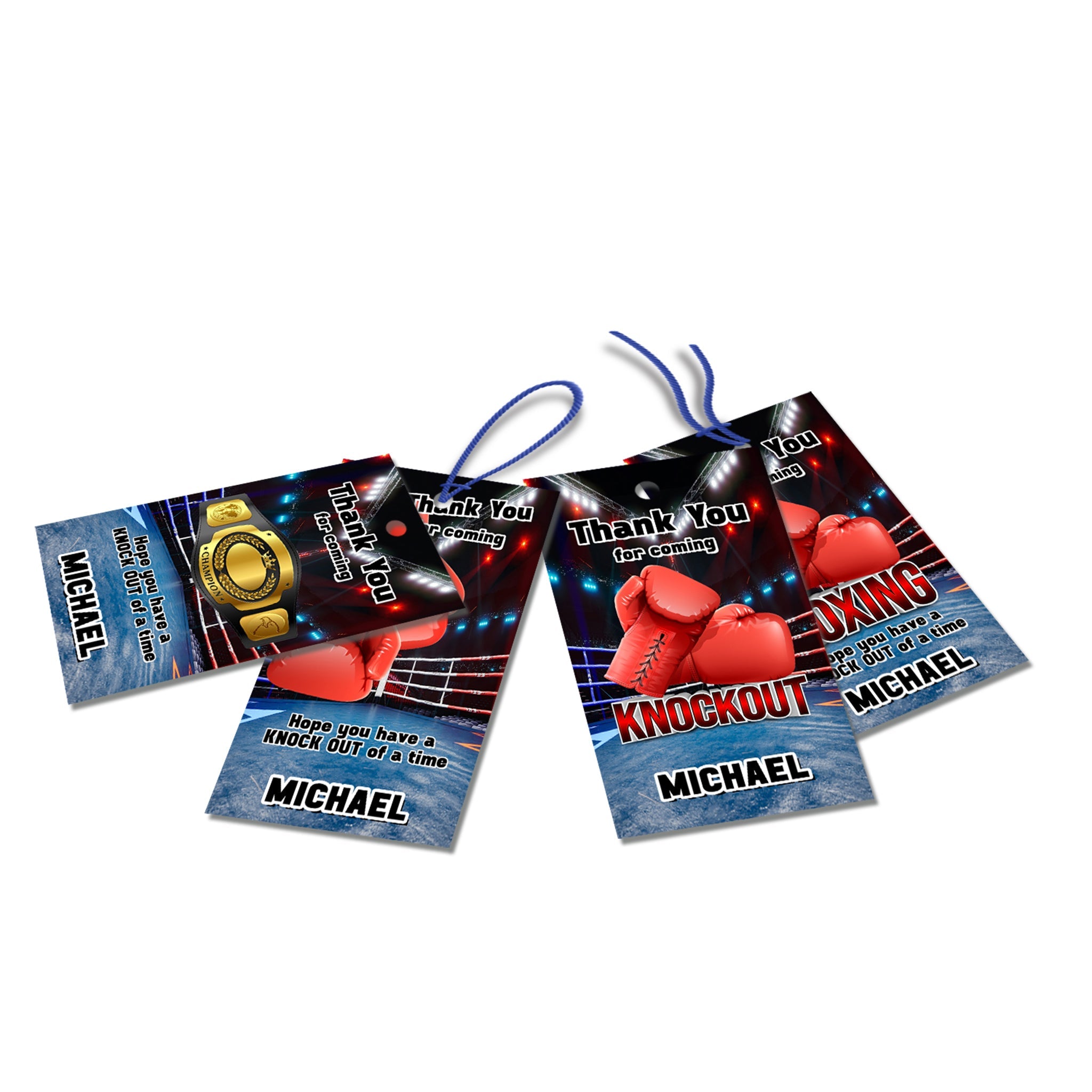 Boxing Favor Tags - The Perfect Finishing Touch for Your Party Favors ...