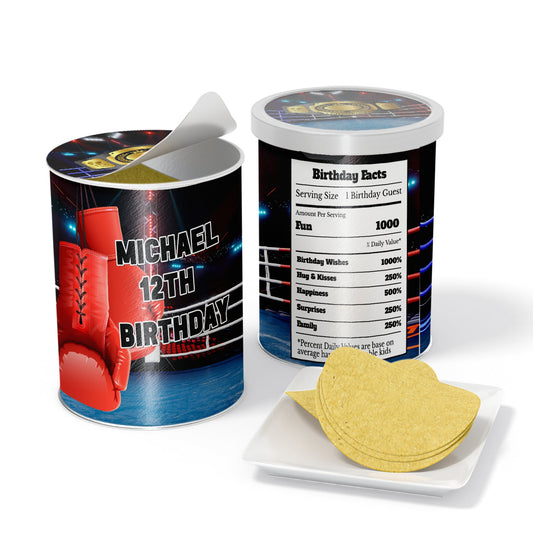 Small Pringles Label with Boxing Theme