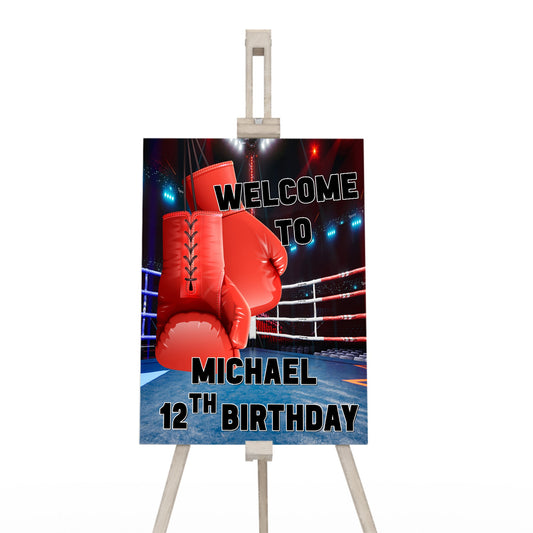 Boxing Themed Welcome Sign