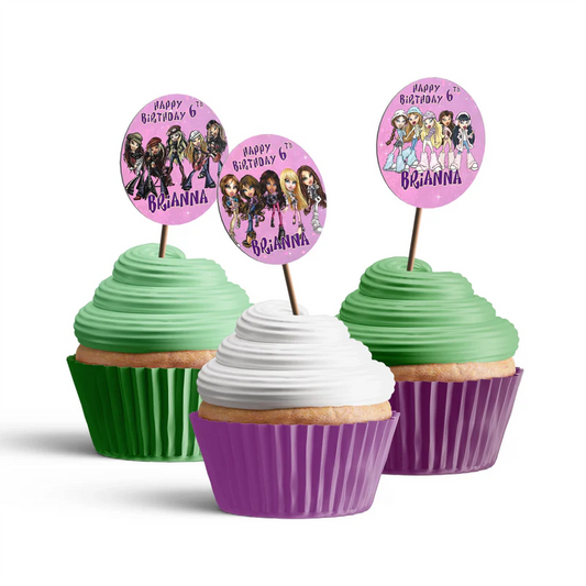 Bratz cupcake toppers for birthday party dessert