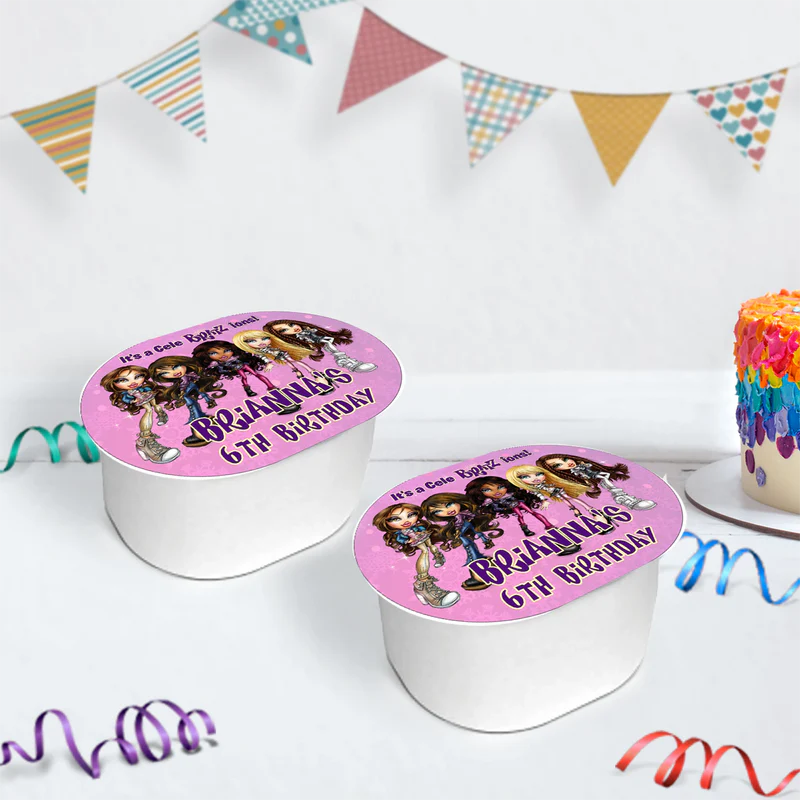 Bratz Birthday Decorations, Fashion Doll Party Supplies, Bratz Cloe Themed, Yasmin, Jade, Sasha Digital Template, Editable Bratz Image SVG PNG