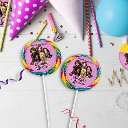 Bratz Birthday Decorations, Fashion Doll Party Supplies, Bratz Cloe Themed, Yasmin, Jade, Sasha Digital Template, Editable Bratz Image SVG PNG