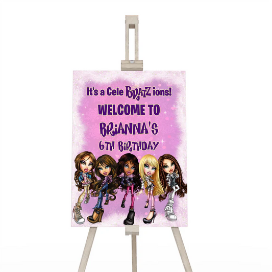 Bratz welcome sign for birthday party entry