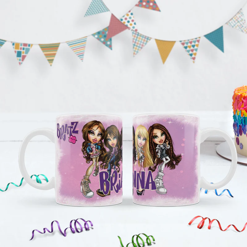 Bratz Birthday Decorations, Fashion Doll Party Supplies, Bratz Cloe Themed, Yasmin, Jade, Sasha Digital Template, Editable Bratz Image SVG PNG