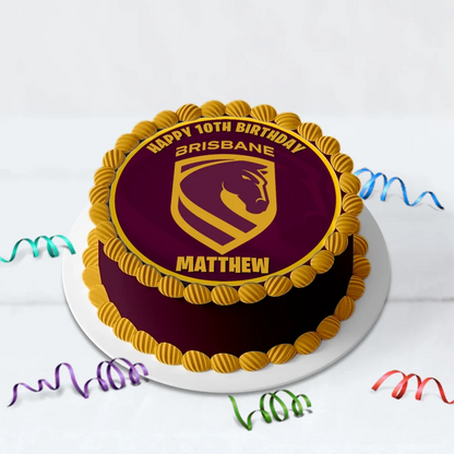 Broncos Birthday Decorations, NRL Broncos Party Supplies, Brisbane Themed, Broncos Digital Template, Editable Brisbane Broncos Image SVG PNG